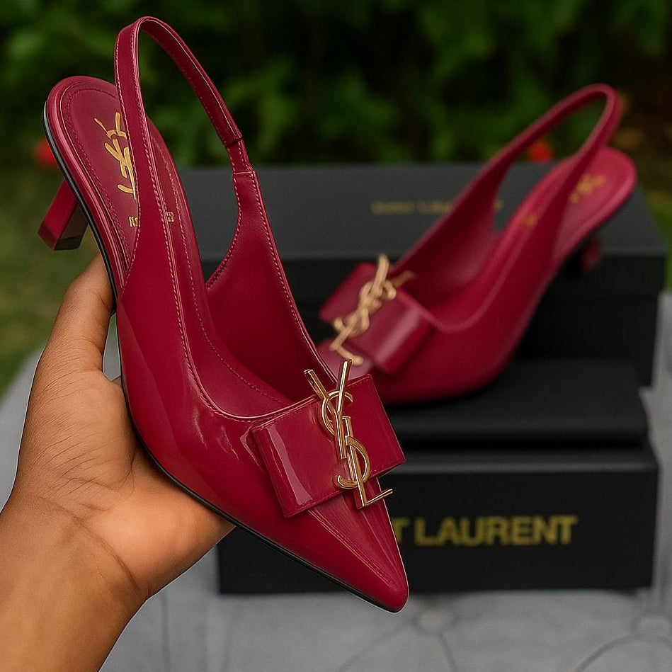 YSL Inspired Slingback Heels Providing Elegant Style With Sophisticated Look Durable Quality Comfortable Wear