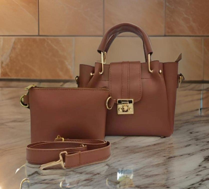 PU Leather Cross body Bag & Clutch Set