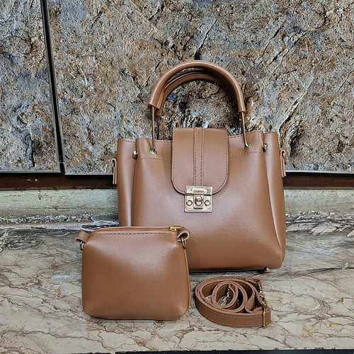 PU Leather Cross body Bag & Clutch Set