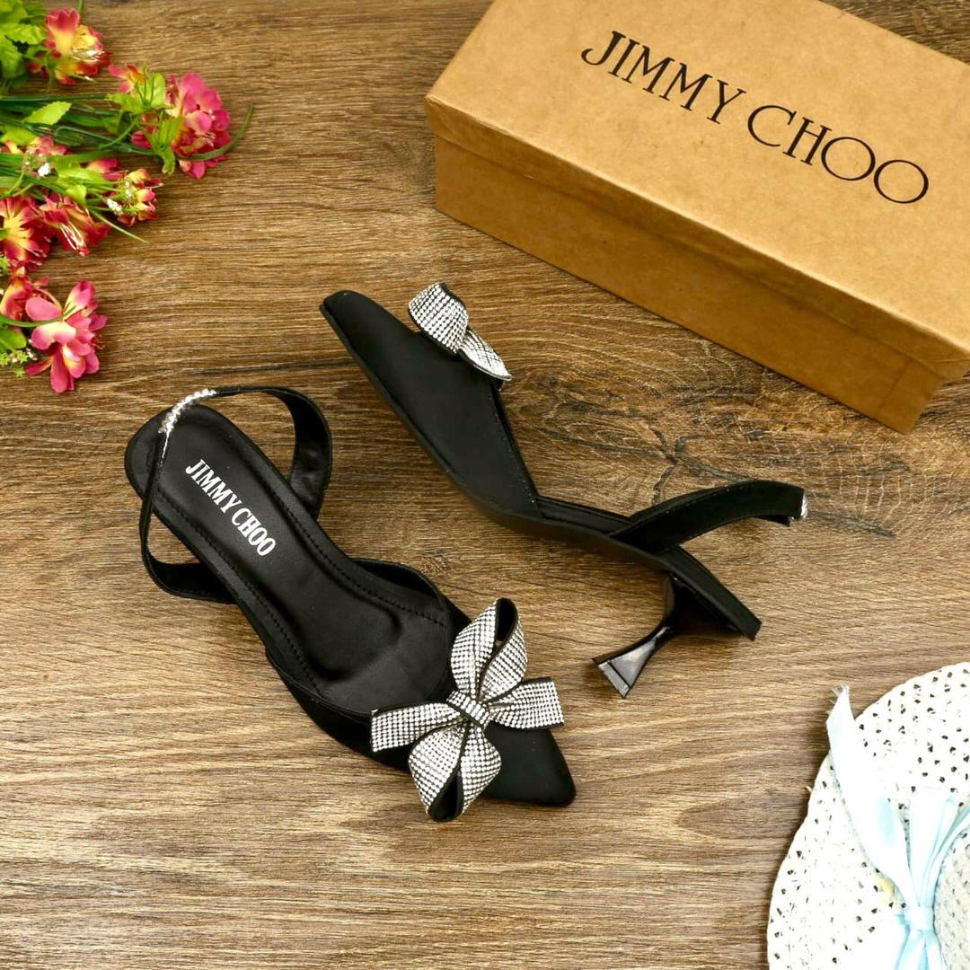 Rhinestone Bow Heels for Women Formal Party Wear