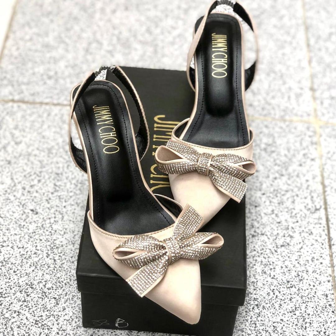Rhinestone Bow Heels for Women Formal Party Wear